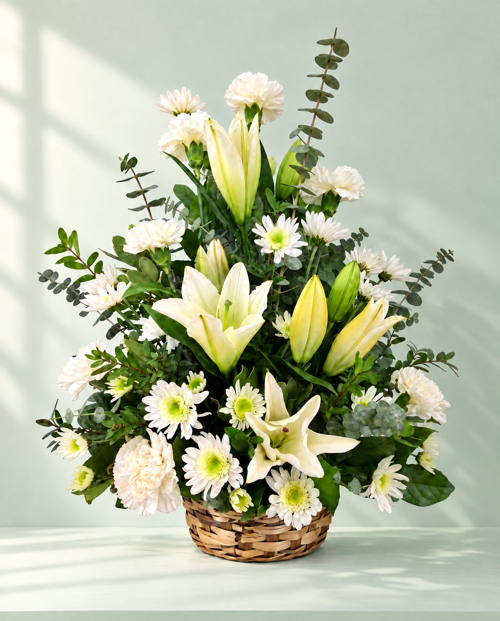 Peaceful White Lilies
